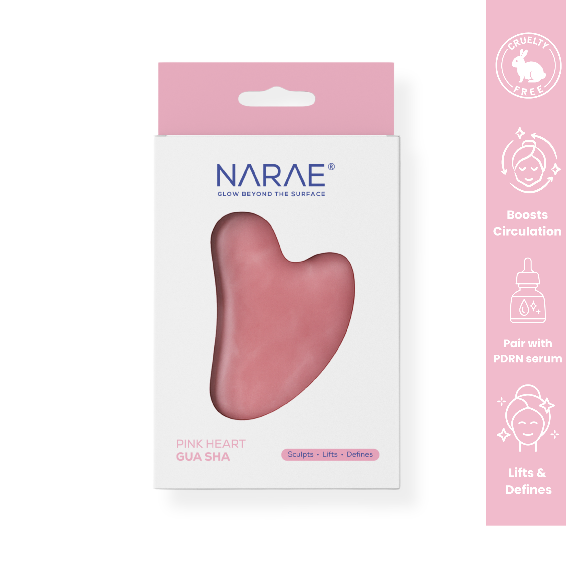 Pink Heart Gua Sha